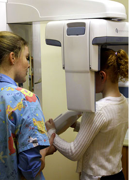 Kid getting a Big X Ray